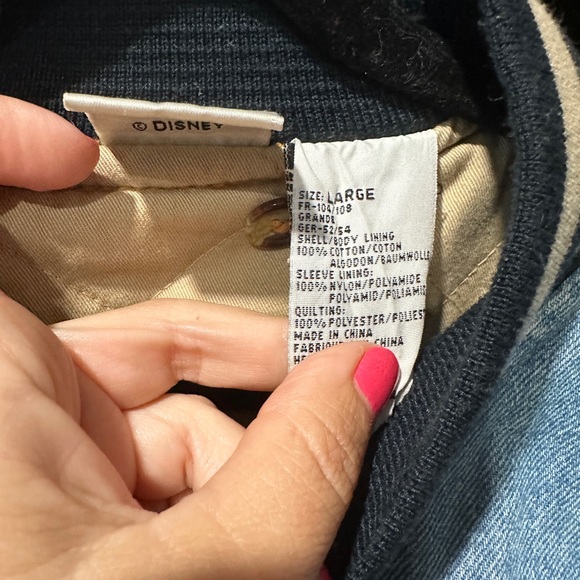 Vintage Denim and Tan MICKEY/Disney Varsity Jacket - Picture 5 of 7